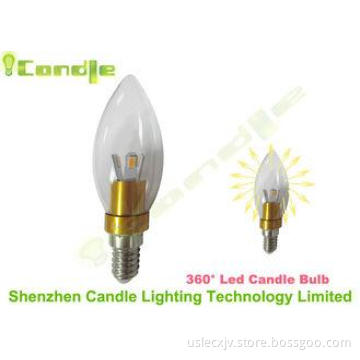 SMD 5630 360 Led Bulb E14 Warm White Clear Glass Golden Hou